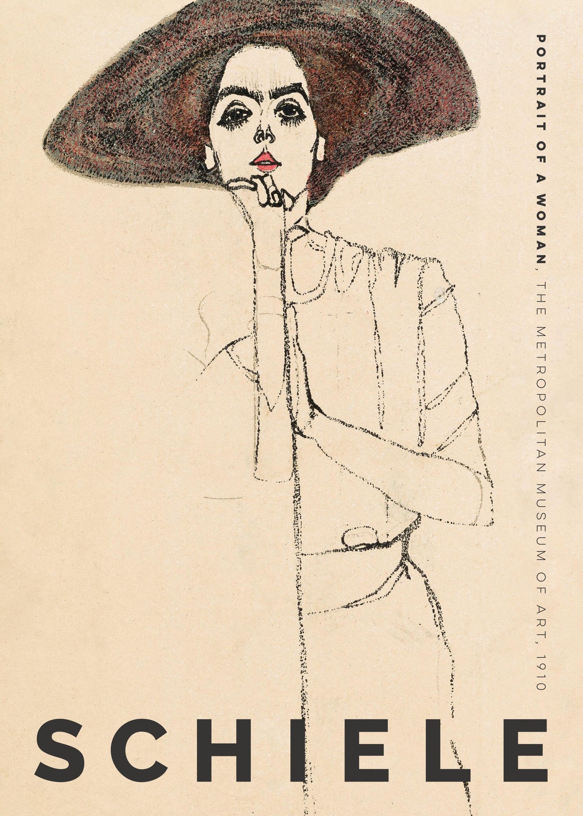 Egon Schiele - Portrait of a Woman Print