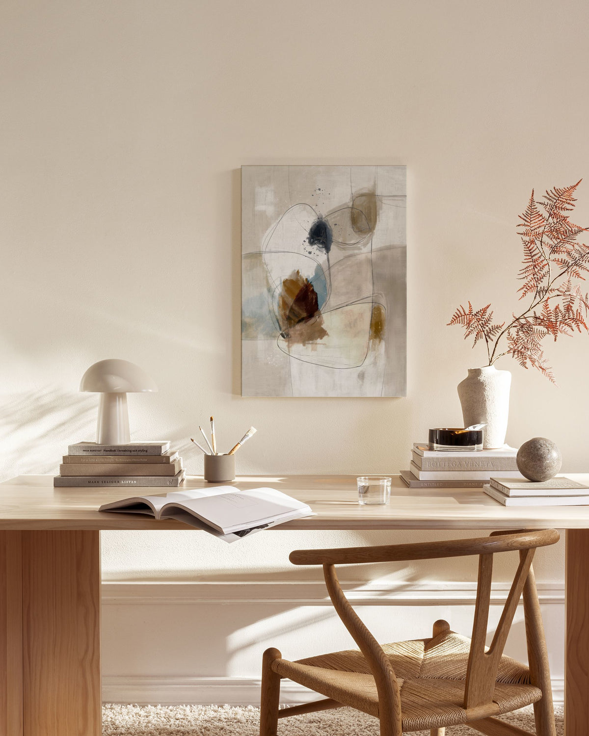 Beige Impression No2 Canvas print
