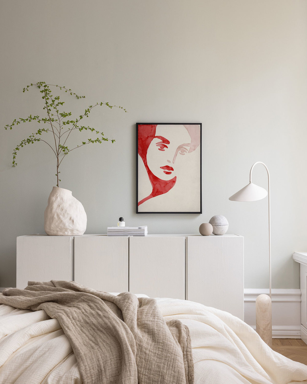 Lady in Red Canvas print