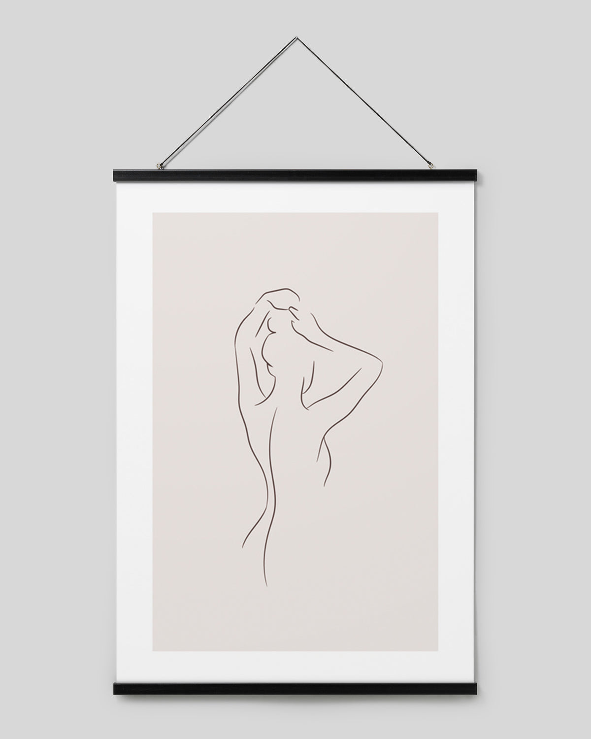 Poster hanger black 71 cm, magnet fastener