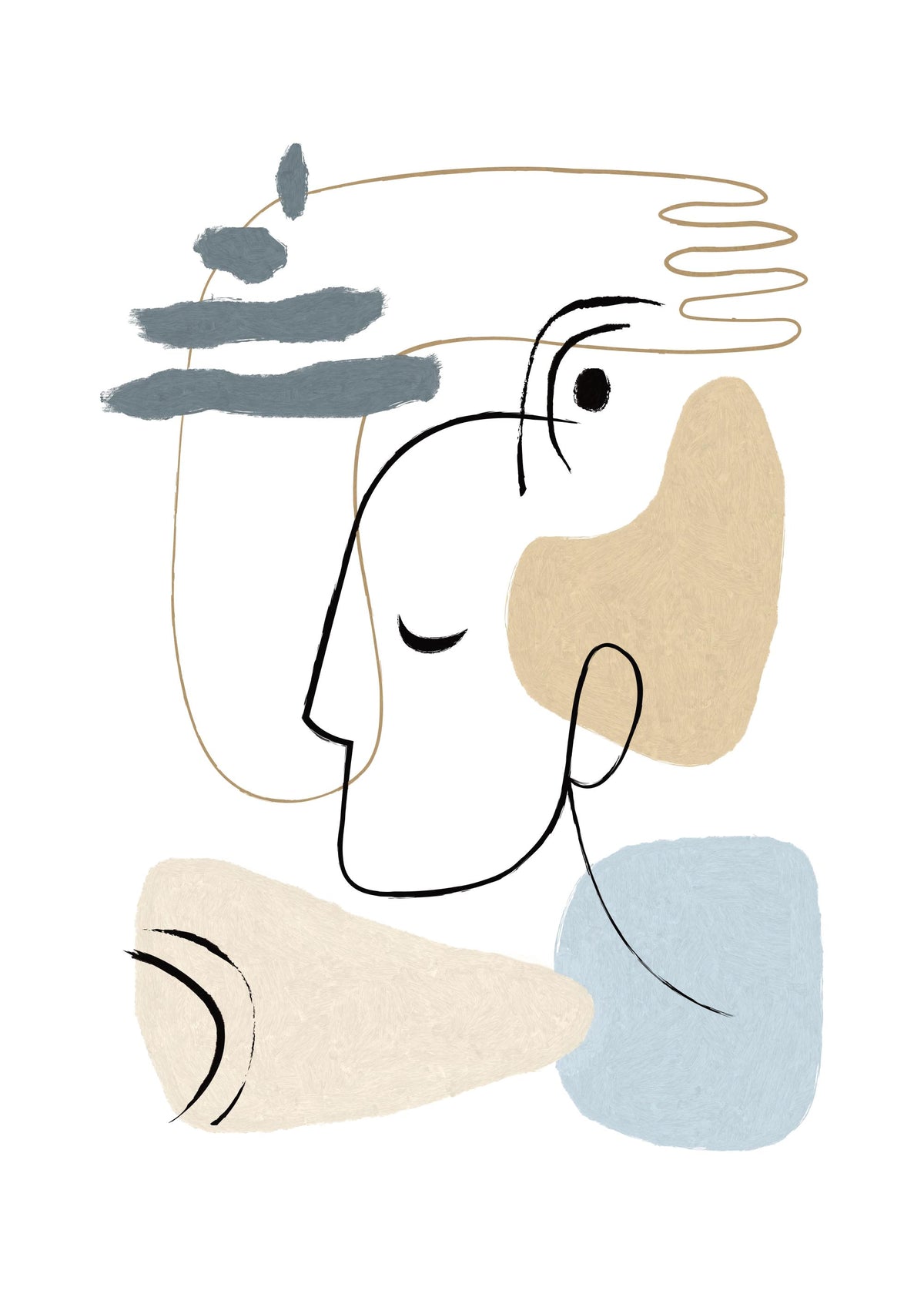 Abstract Forms No1 Print