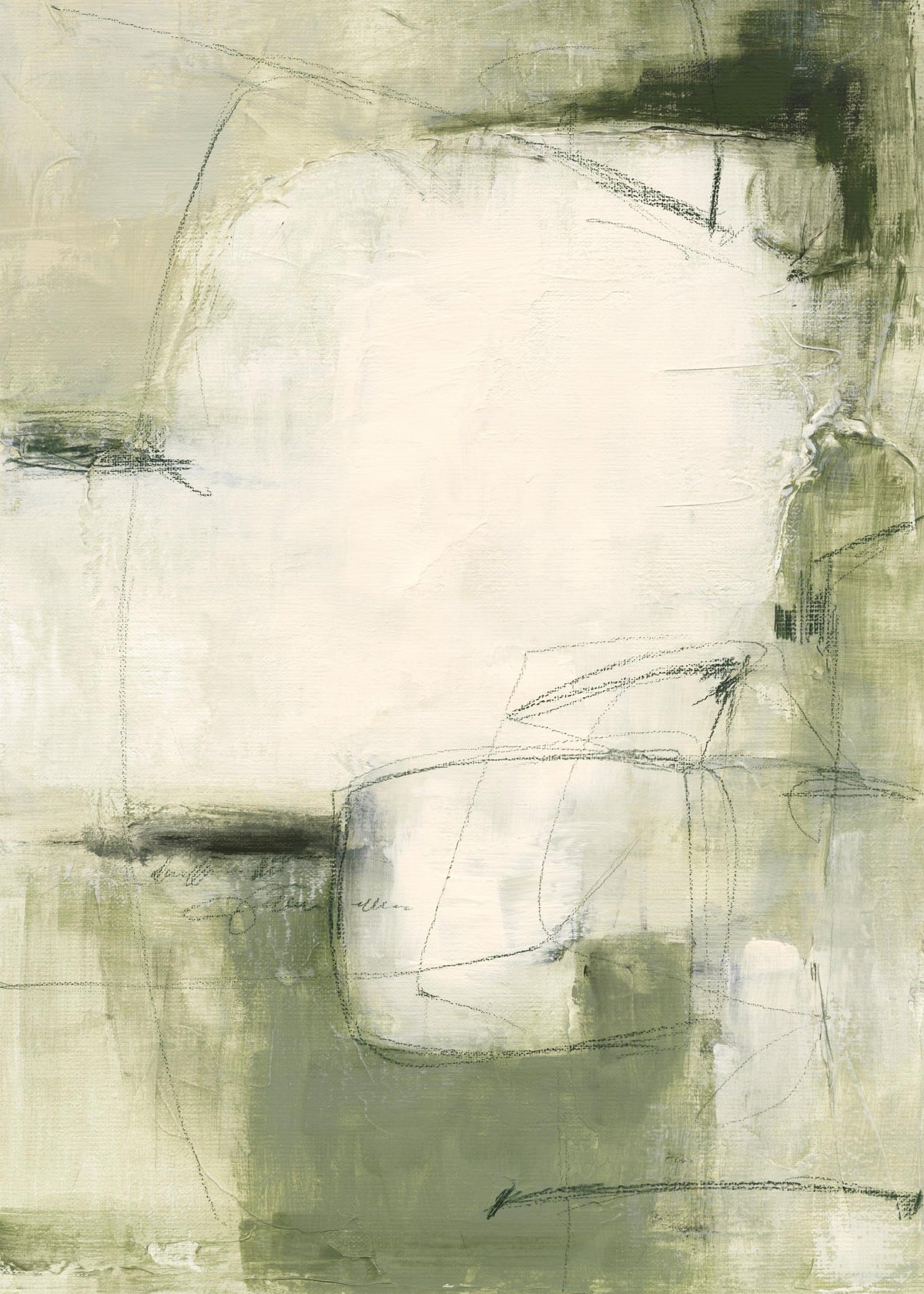 Contemporary Greens No2 Print