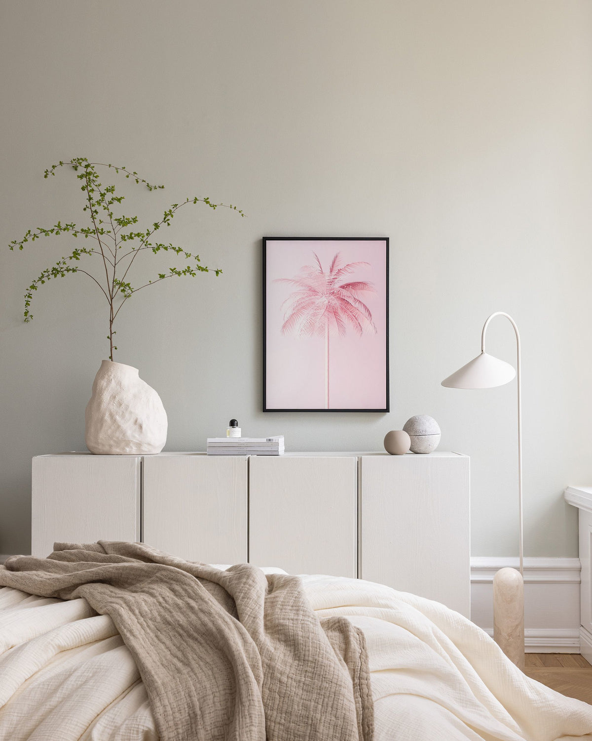 Pastel Pink Palm Canvas print