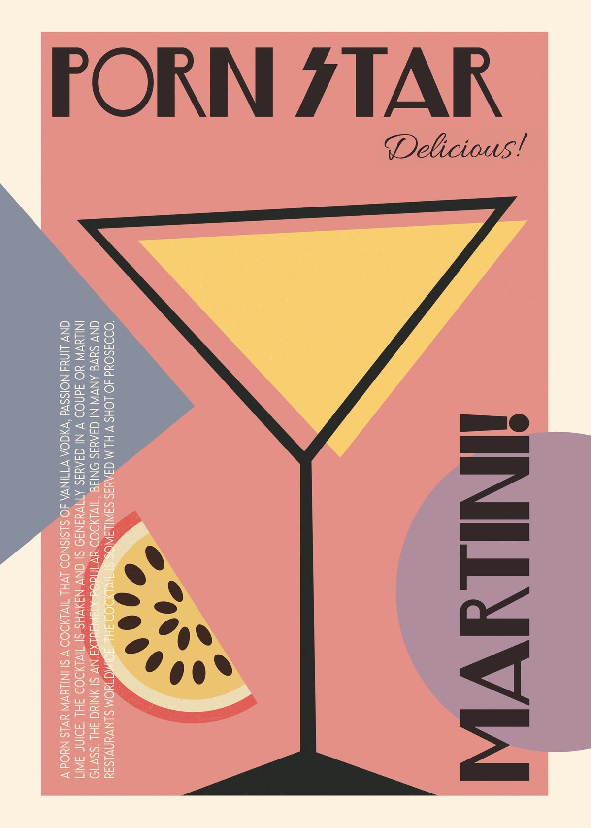 We made something nice - The Porn Star Martini Print