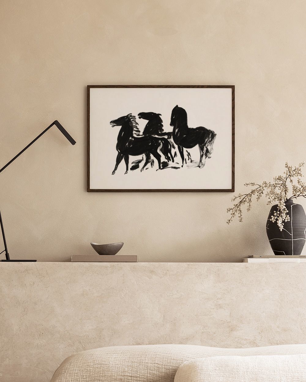Leo Gestel - Three Black Horses Print