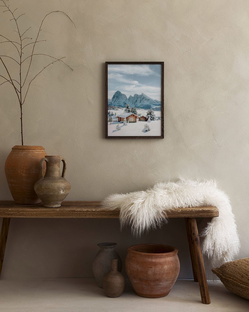 Snowy Seiser Alm Print