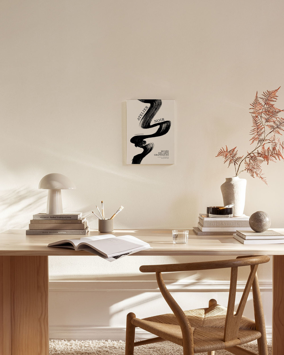 Black Brush Stroke Canvas print