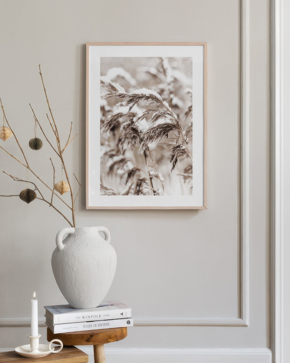 Snowy Reed Print