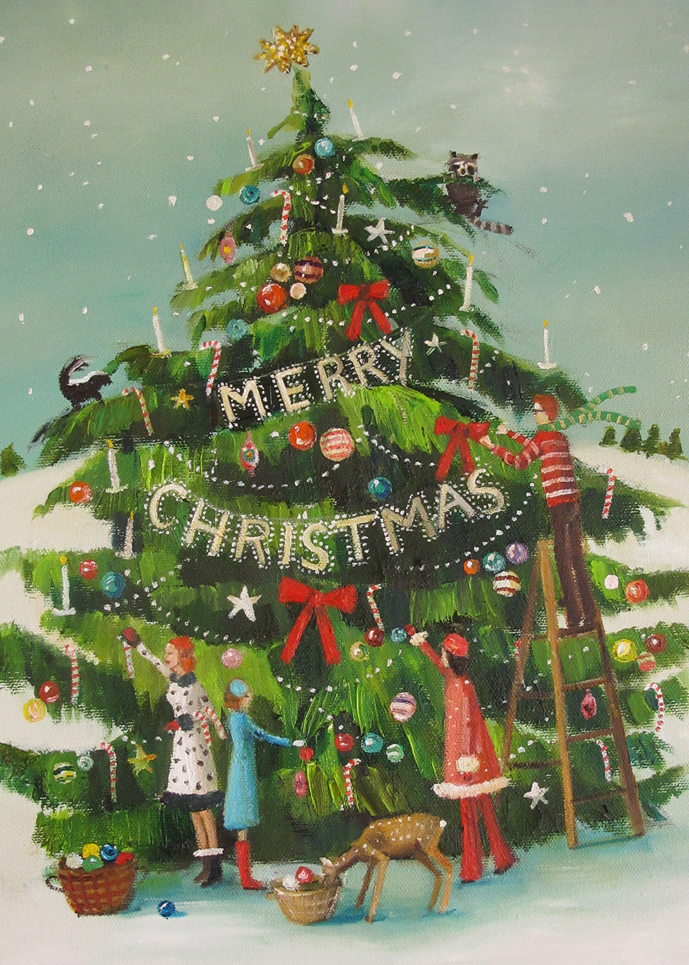 Janet Hill - Trim the Tree Print