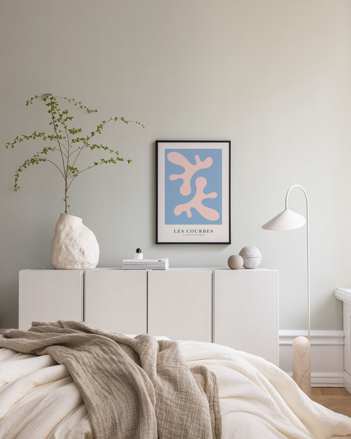 Les Courbes Bleu Canvas print