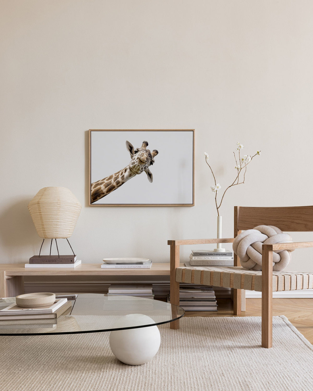 Curious Giraffe Canvas print