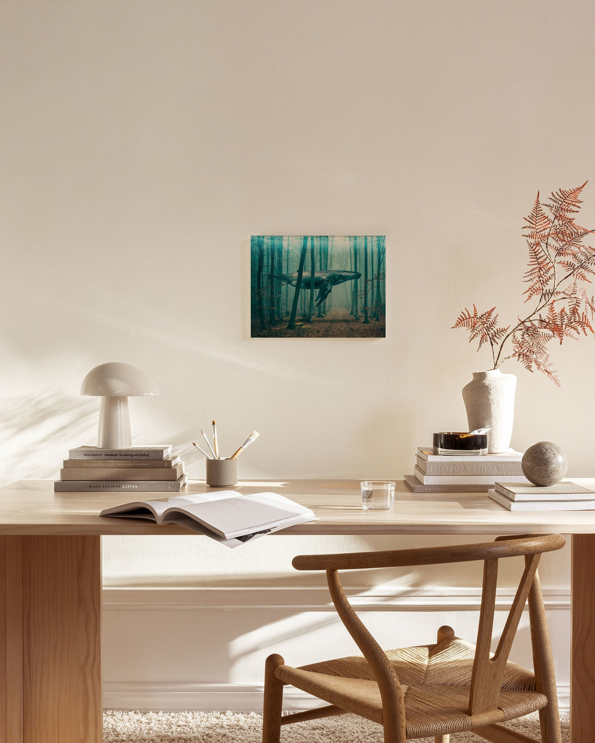 Whale in Forest Canvas print