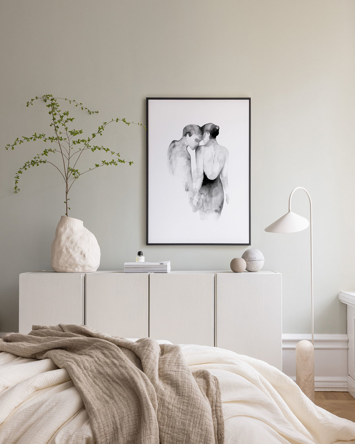 Watercolor Couple Canvas print