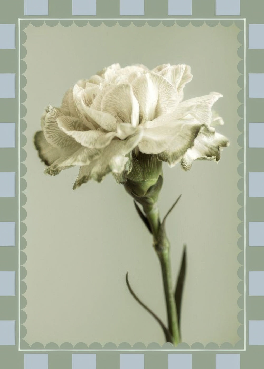 Checkered Flower No2 Print