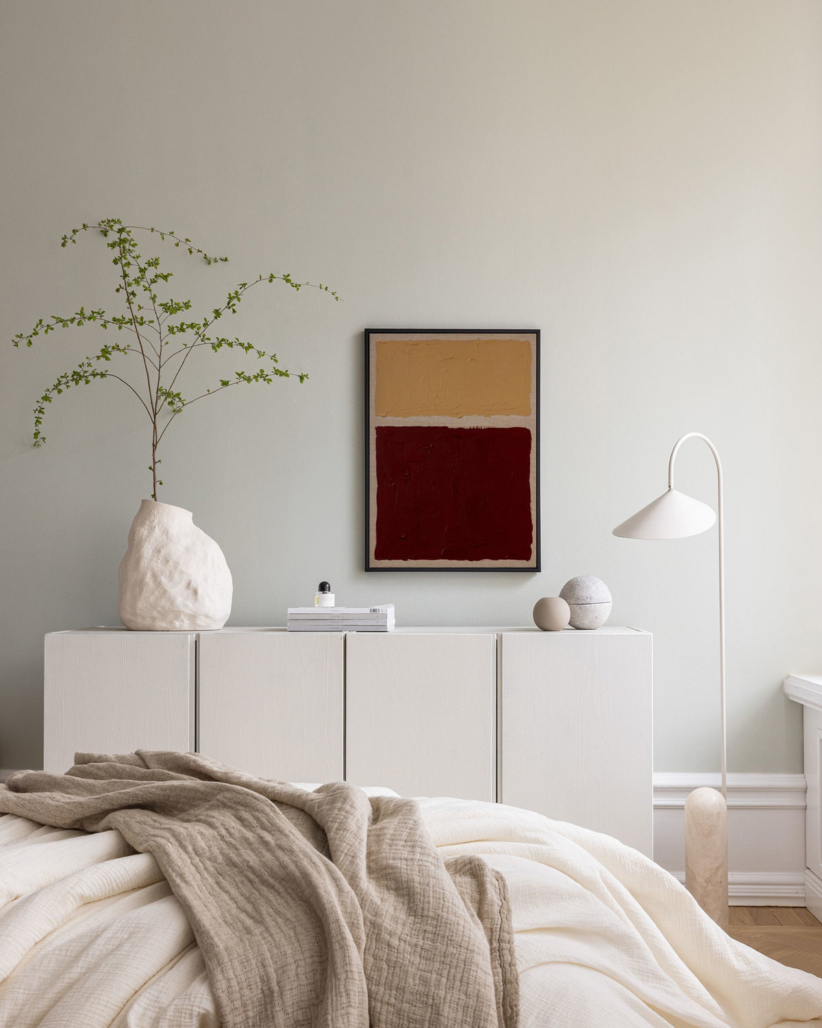 Ochre Versus Oxblood Canvas print