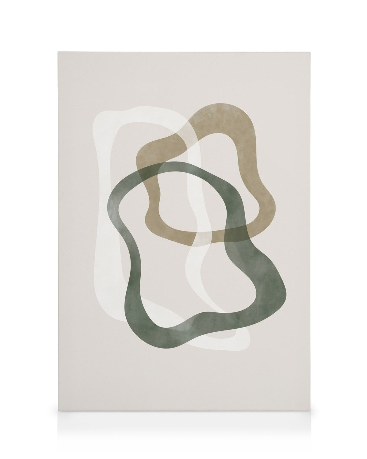 Abstract Green Shapes No2 Canvas print