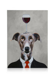 Coco De Paris - Greyhound with Wine Glass Canvas print