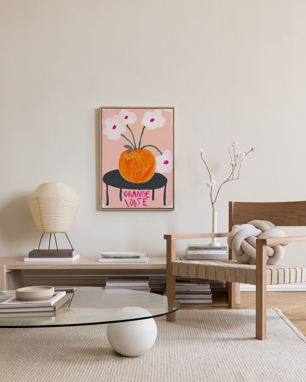 Britty Flynn - Orange Vase Canvas print