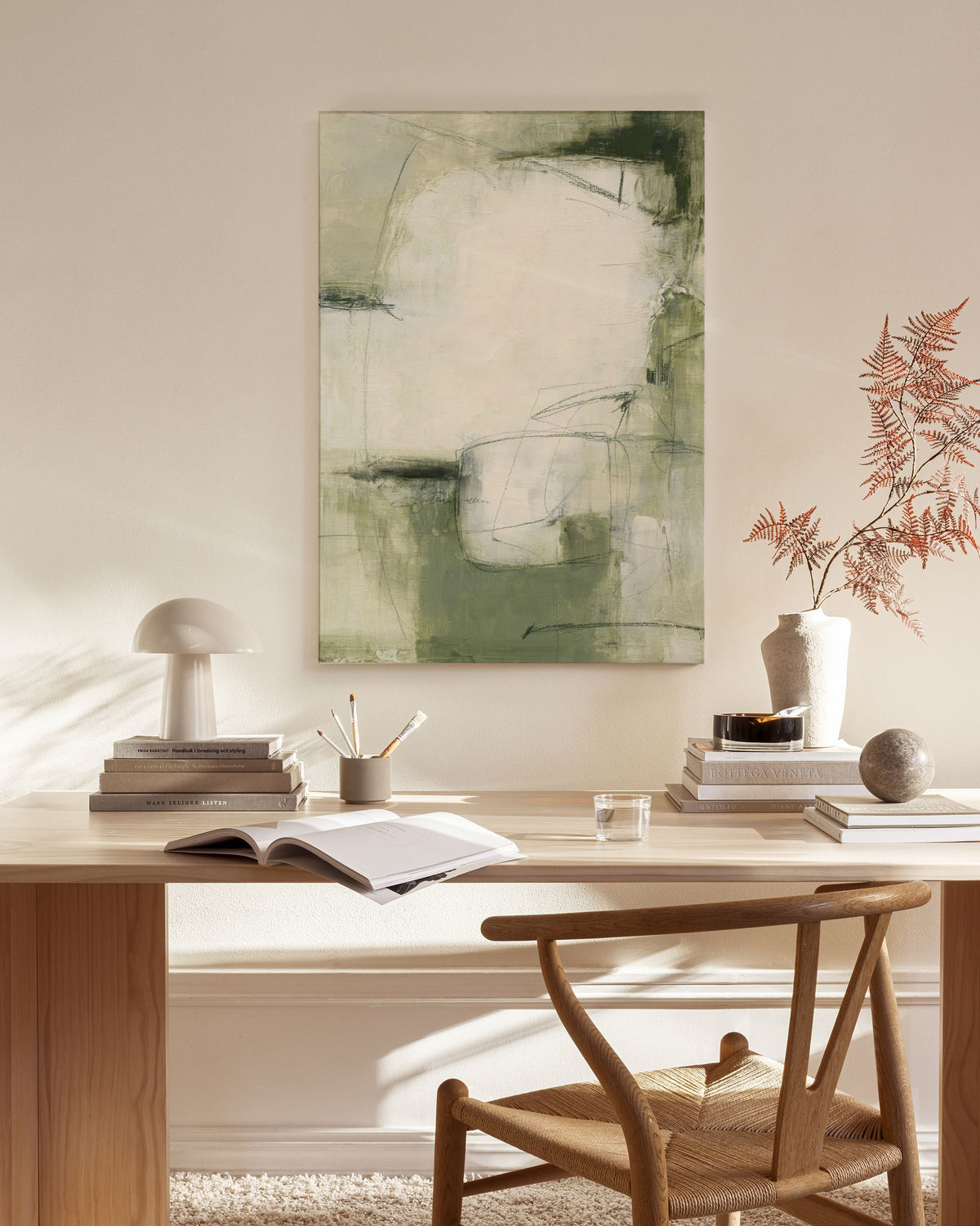 Contemporary Greens No2 Canvas print