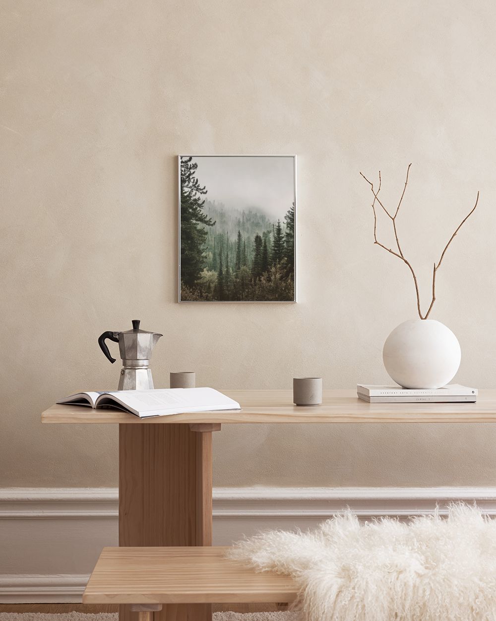 Deep Green Forest Print