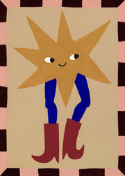 Star in Boots Print
