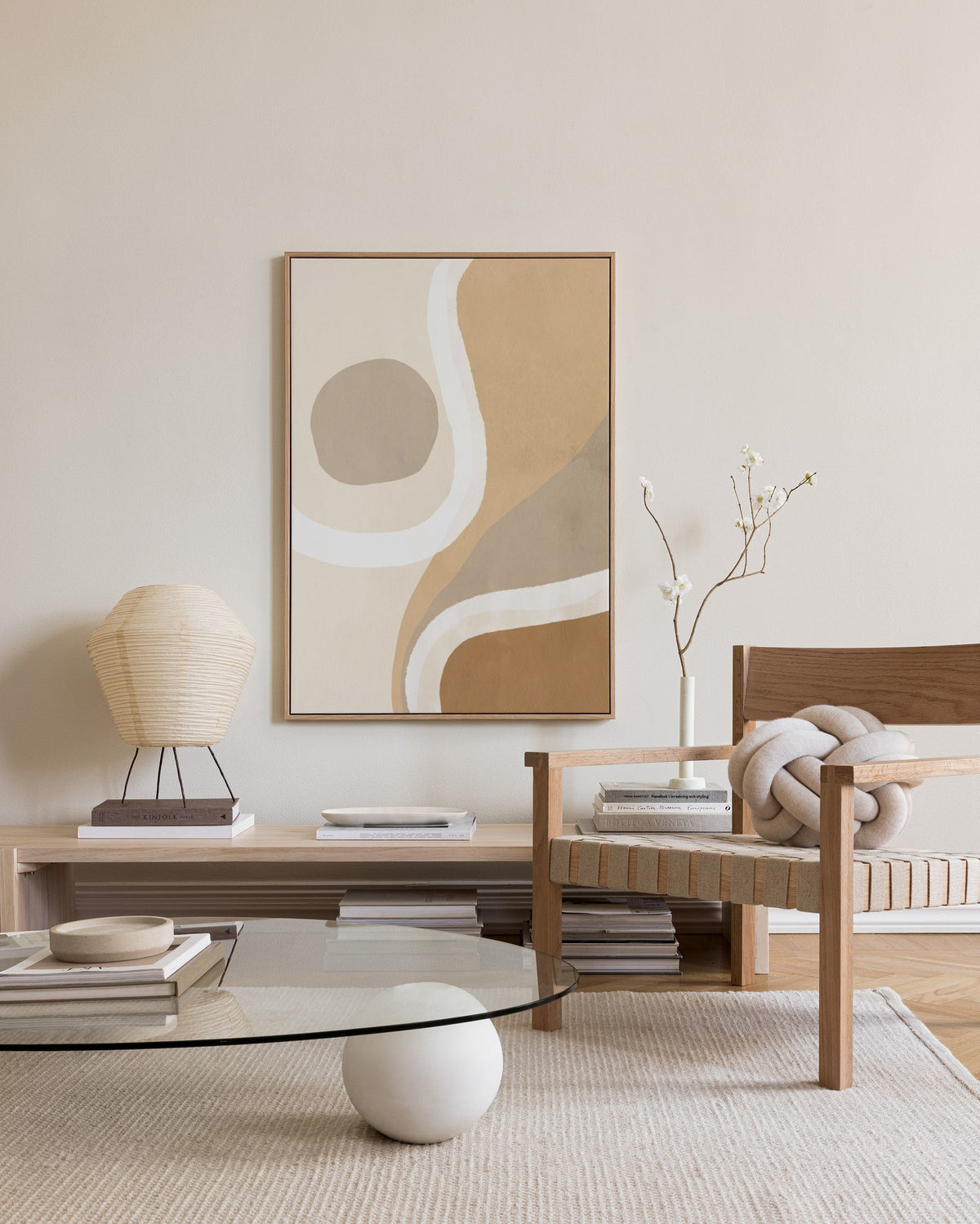 Warm Shapes No1 Canvas print