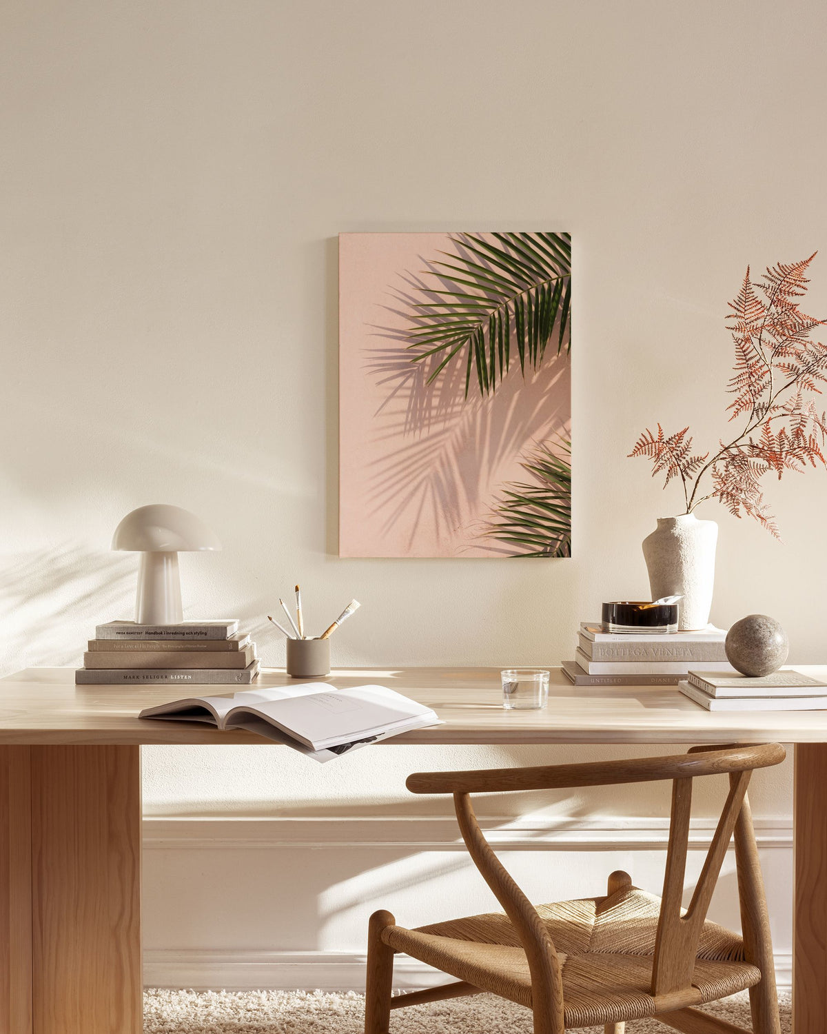 Pink Palm Canvas print