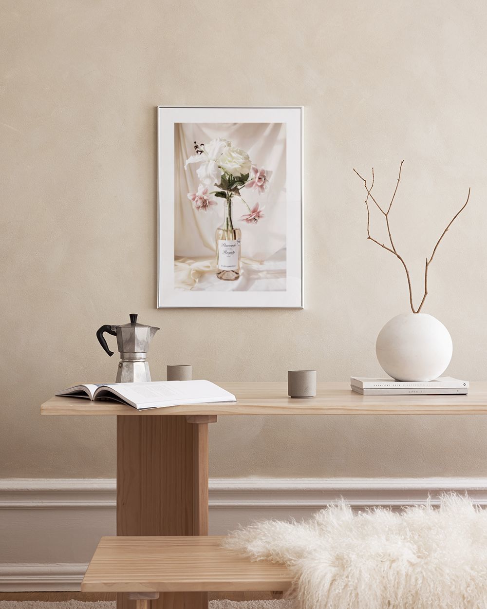 Rosé Flowers Print