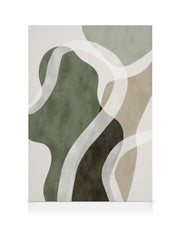 Abstract Green Shapes No1 Canvas print