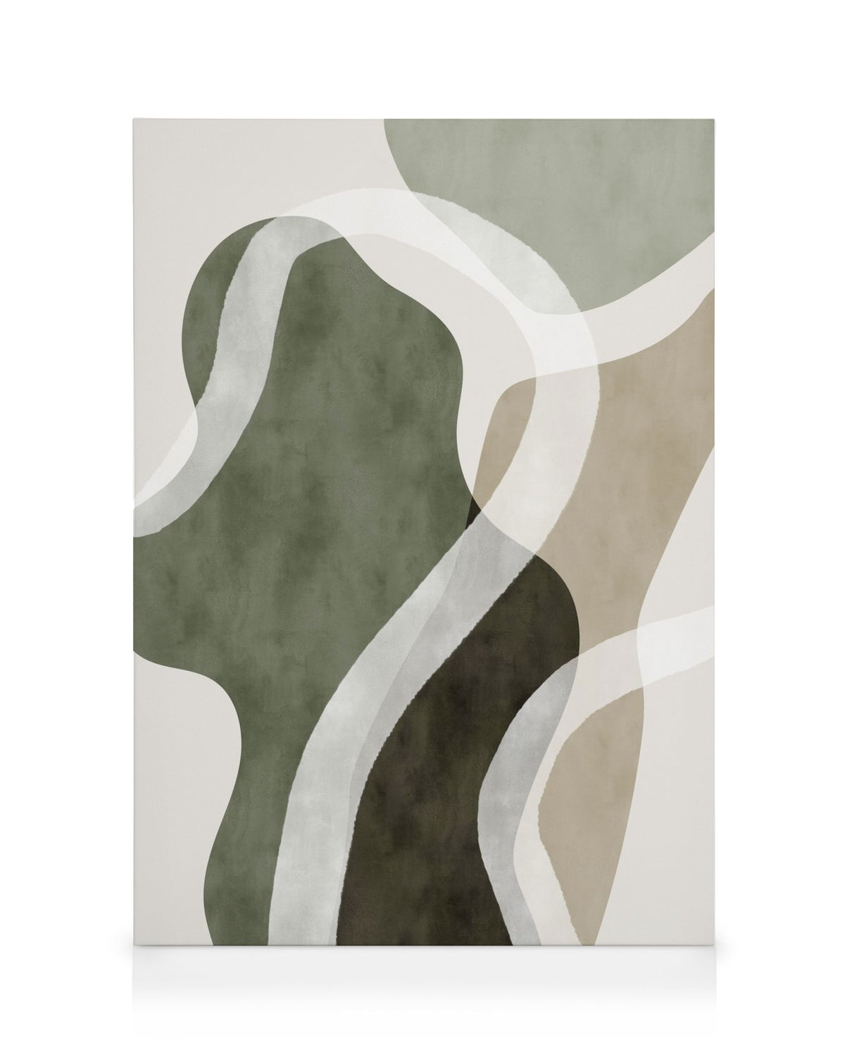 Abstract Green Shapes No1 Canvas print