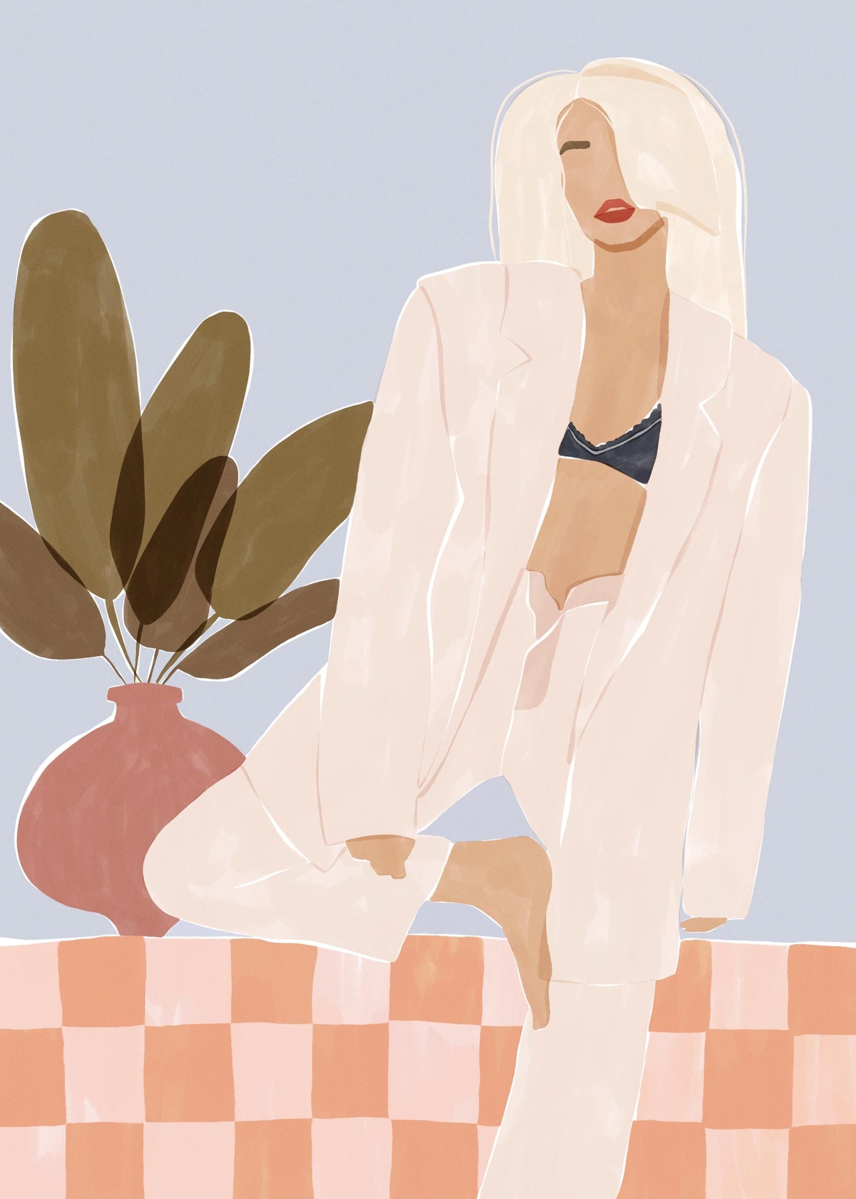 Ivy Green - Woman Doing Yoga Print