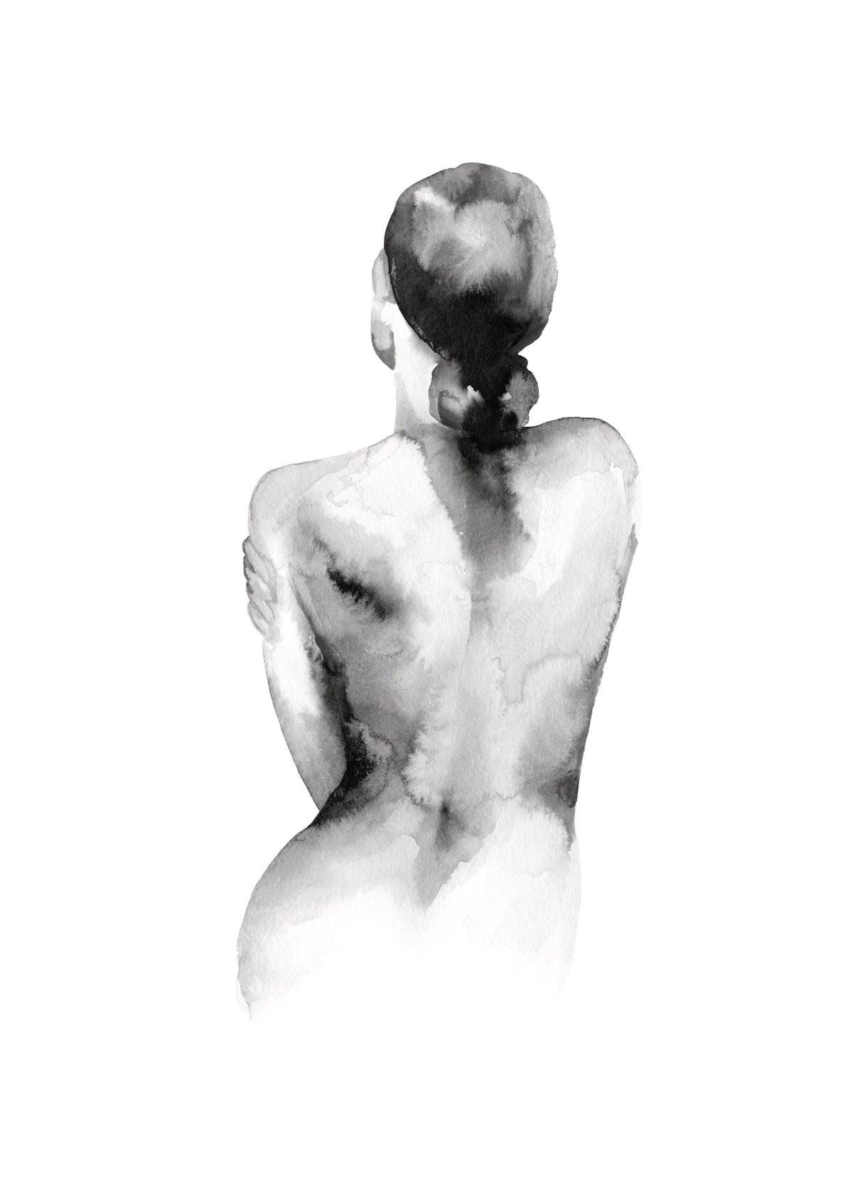 Watercolor Nude Print