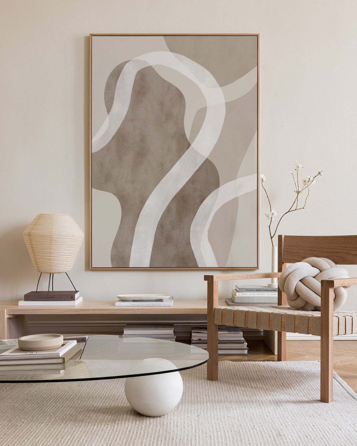 Abstract Brown Shapes No1 Canvas print