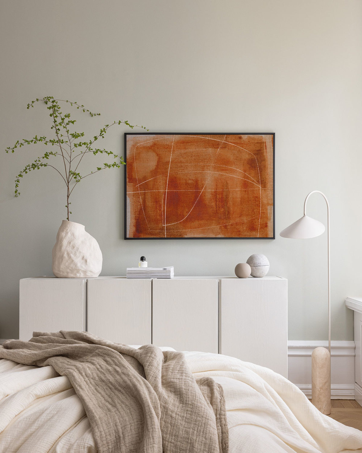 Terracotta Lines Canvas print