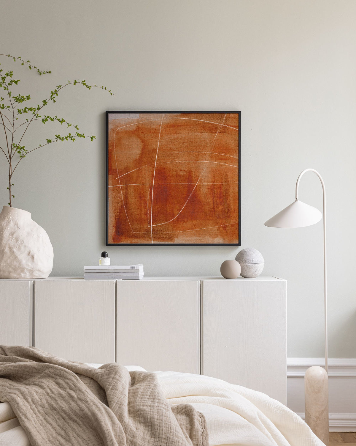 Terracotta Lines Canvas print