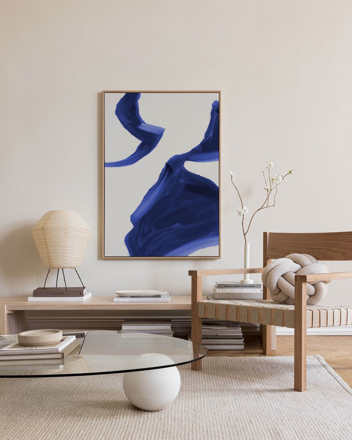 Indigo Abstract No2 Canvas print