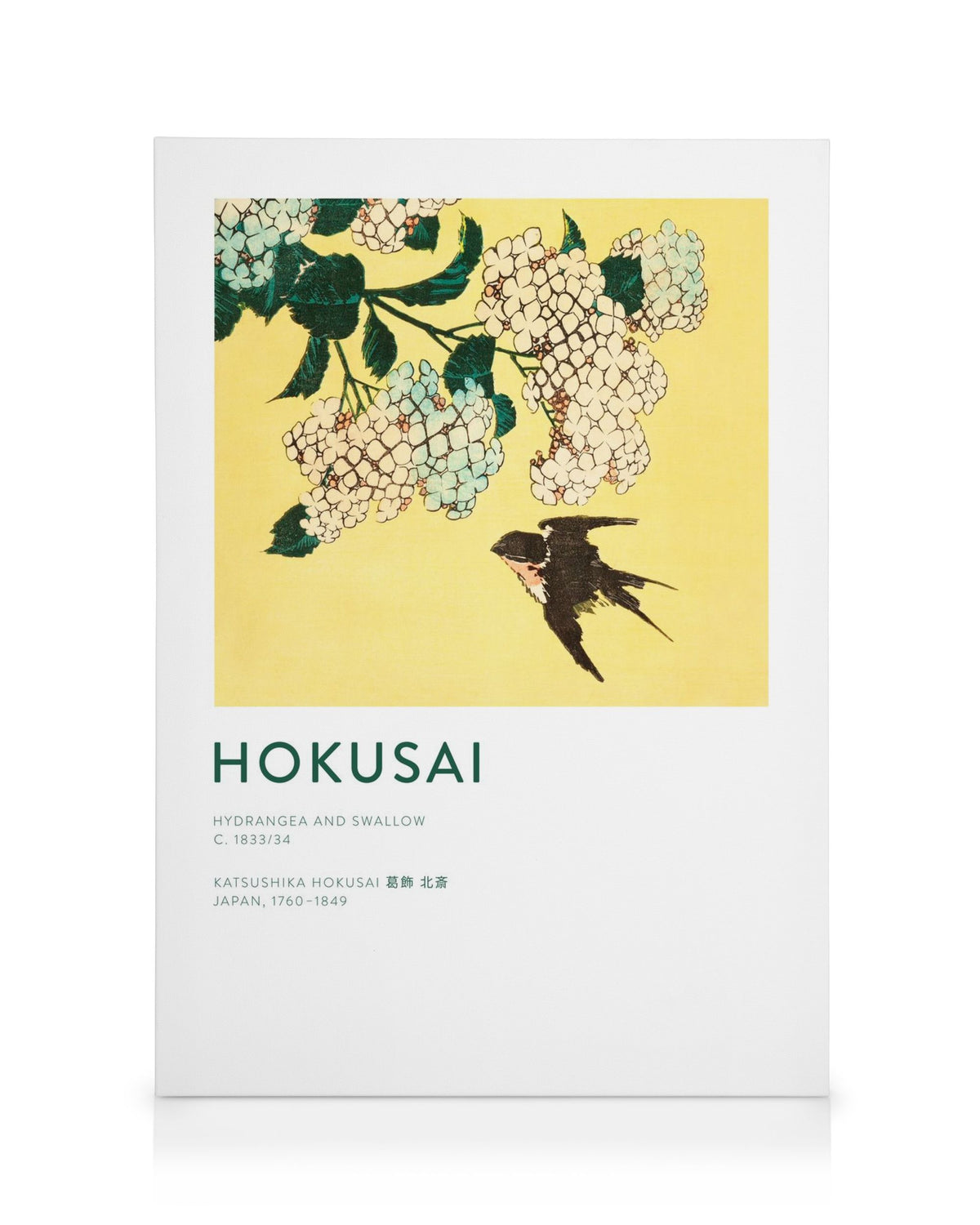 Hokusai - Hydrangea and Swallow Canvas print