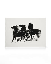 Leo Gestel - Three Black Horses Canvas print