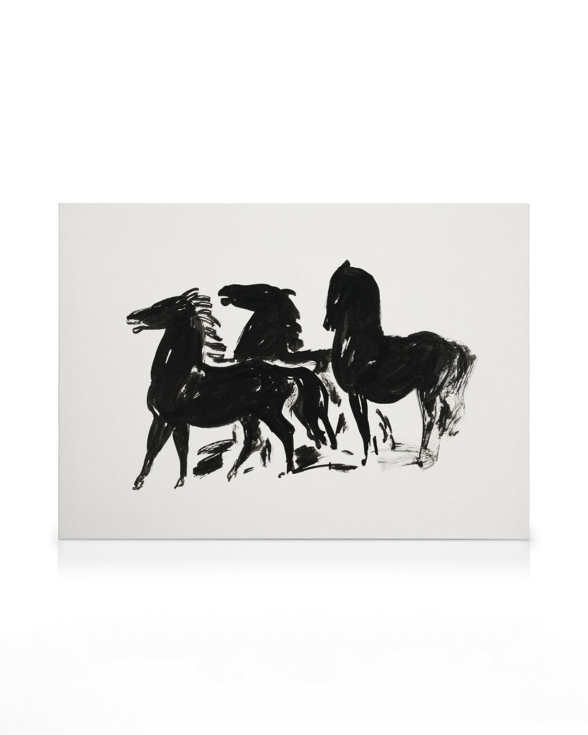 Leo Gestel - Three Black Horses Canvas print