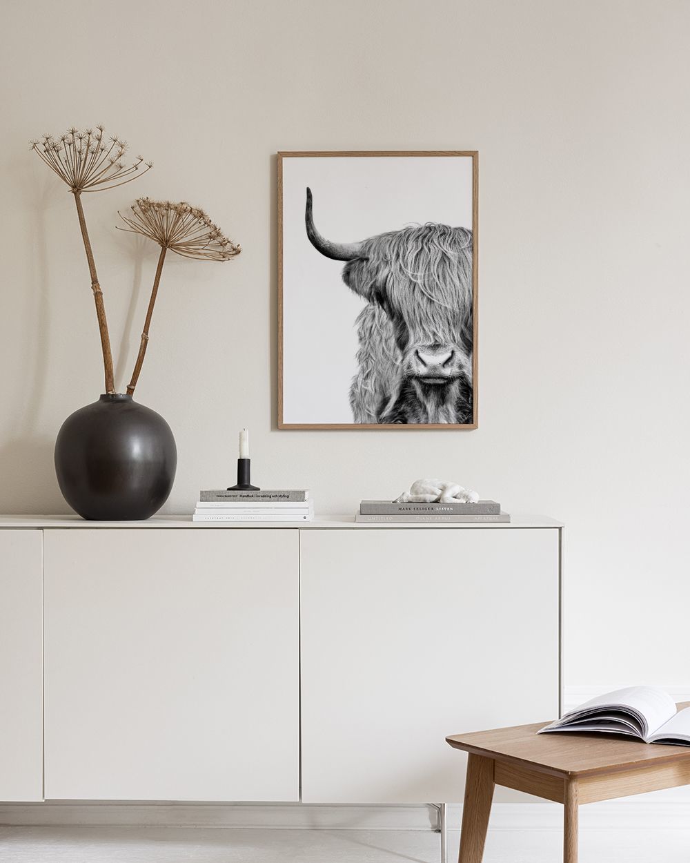 Highland Cow Close Up Print