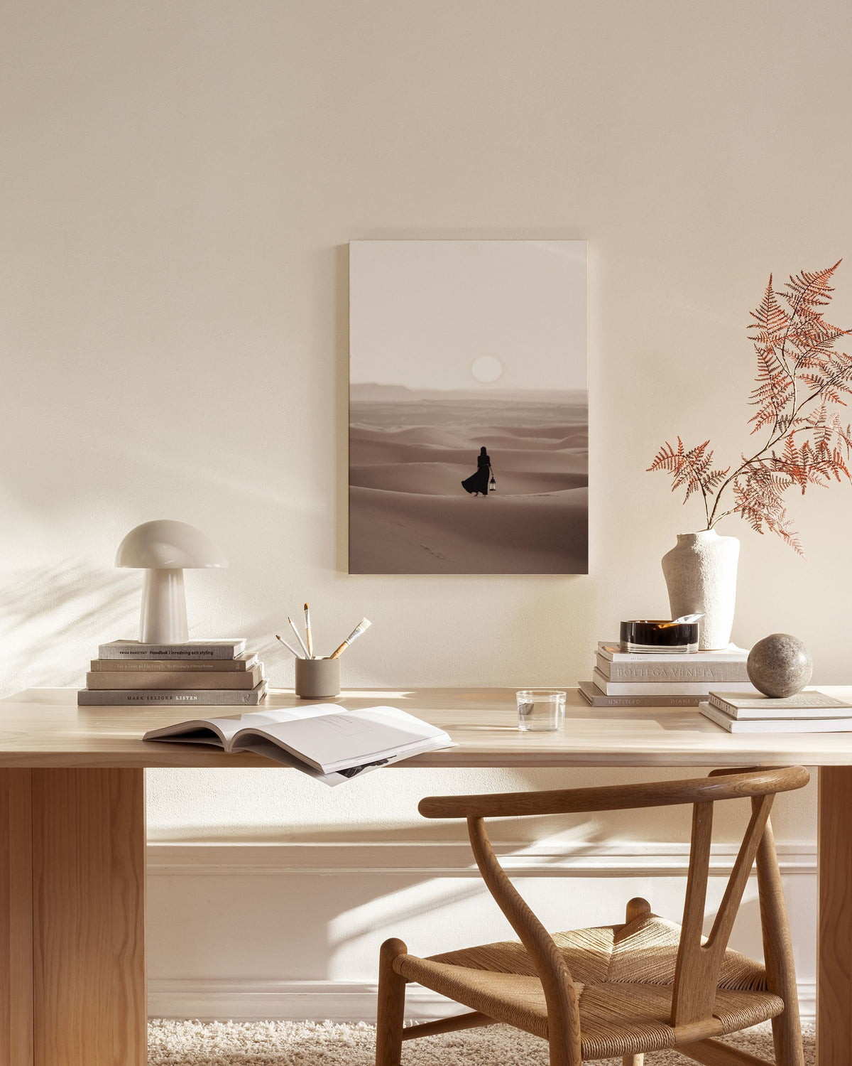 Woman in Desert Canvas print
