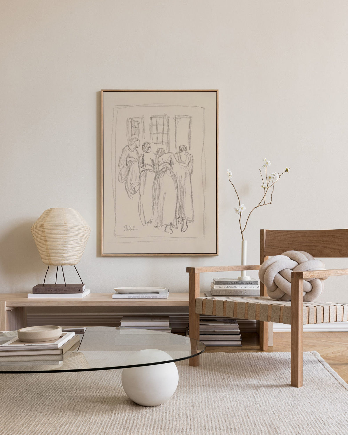 The Dreamers Sketch Canvas print