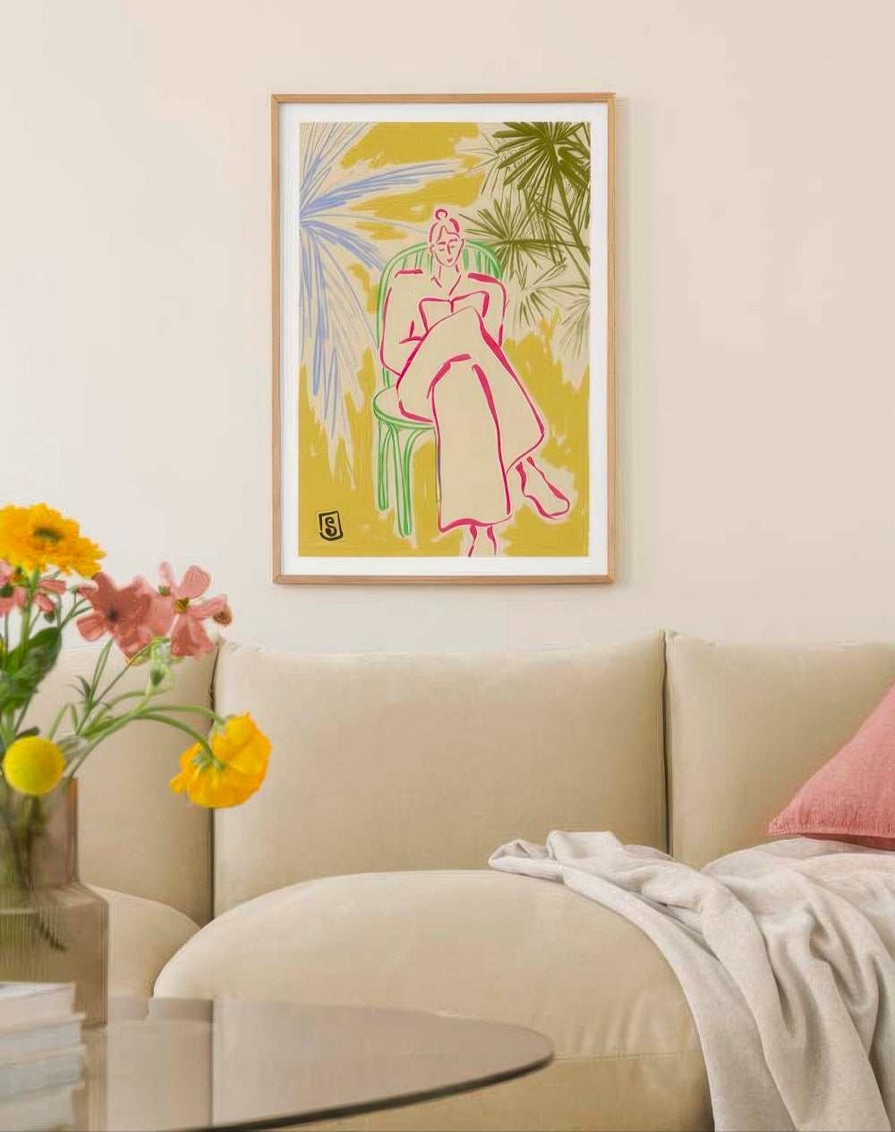Sandra Poliakov - Reading Among Palm Trees Print