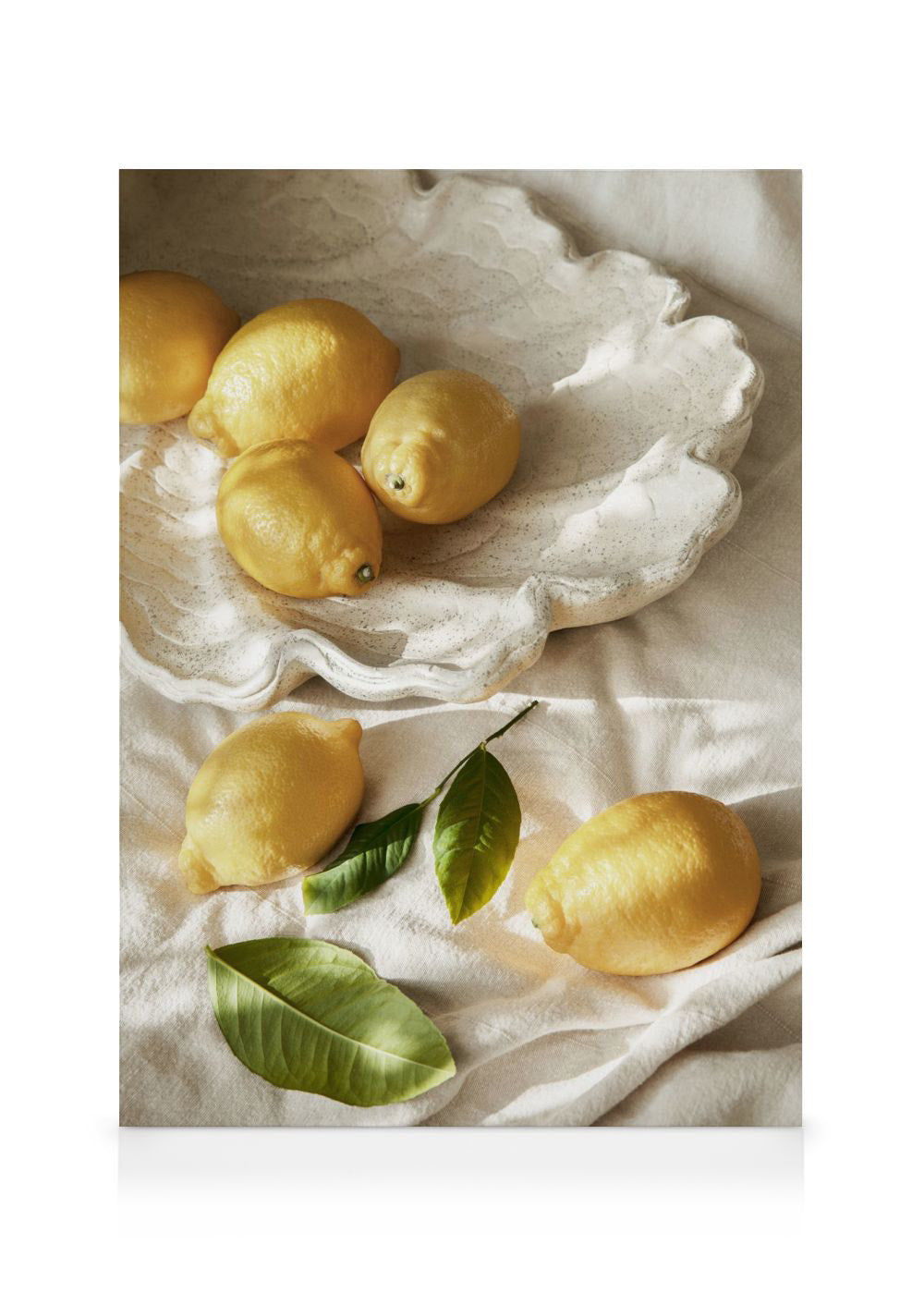 Lemons on a Plate Canvas