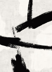 Black Brush Strokes No2 Print
