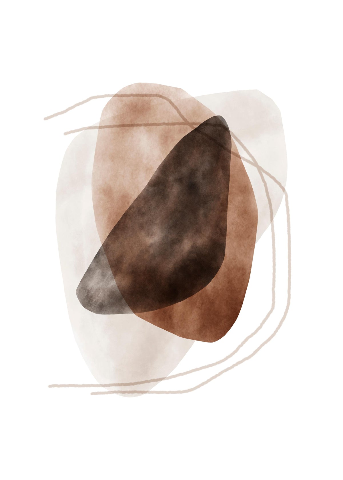 Watercolor Shapes No2 Print