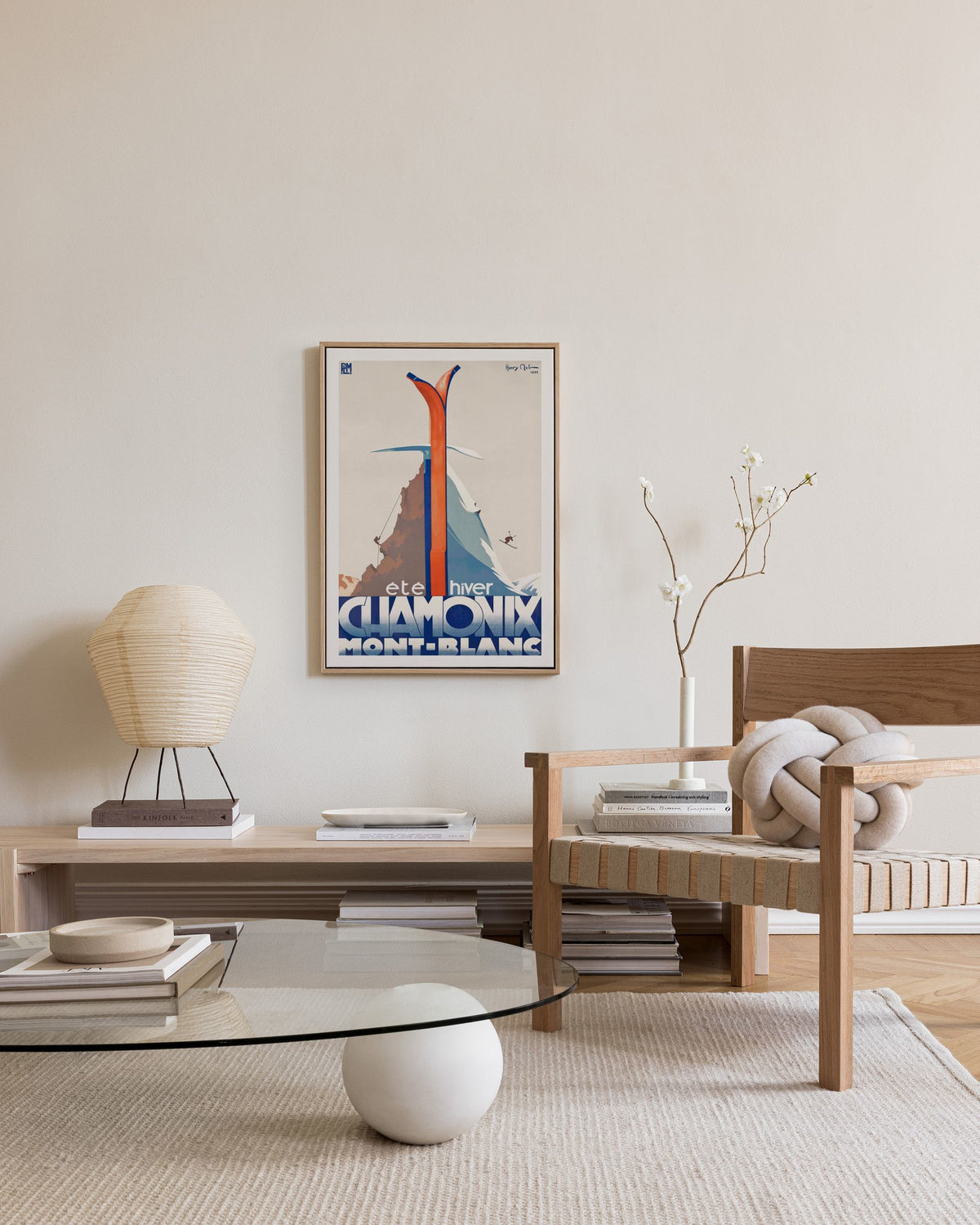 Chamonix Vintage Canvas print