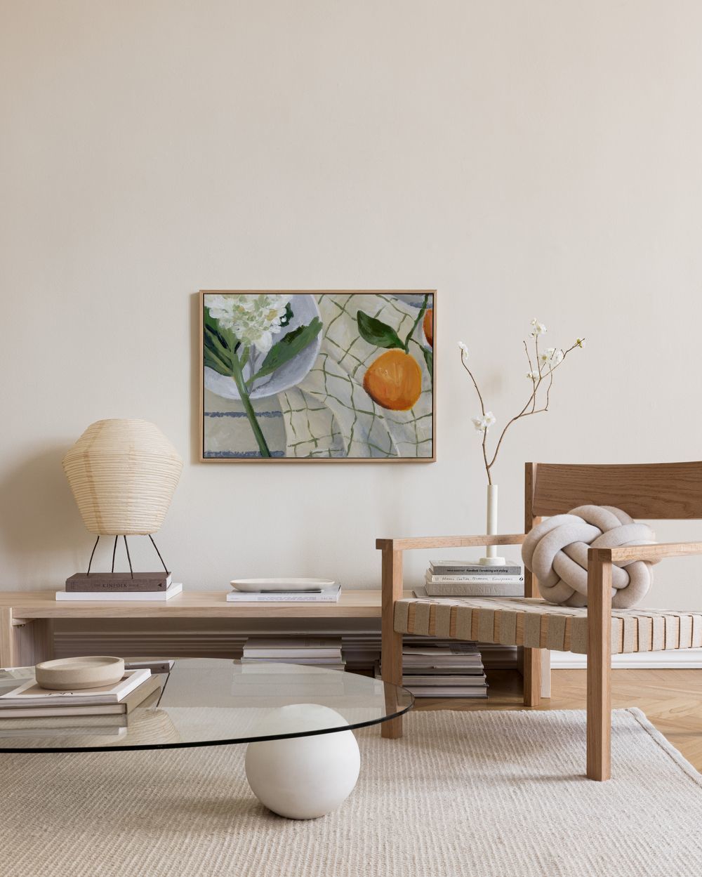 Lauren Bencivengo - Orange and Hydrangea Canvas print