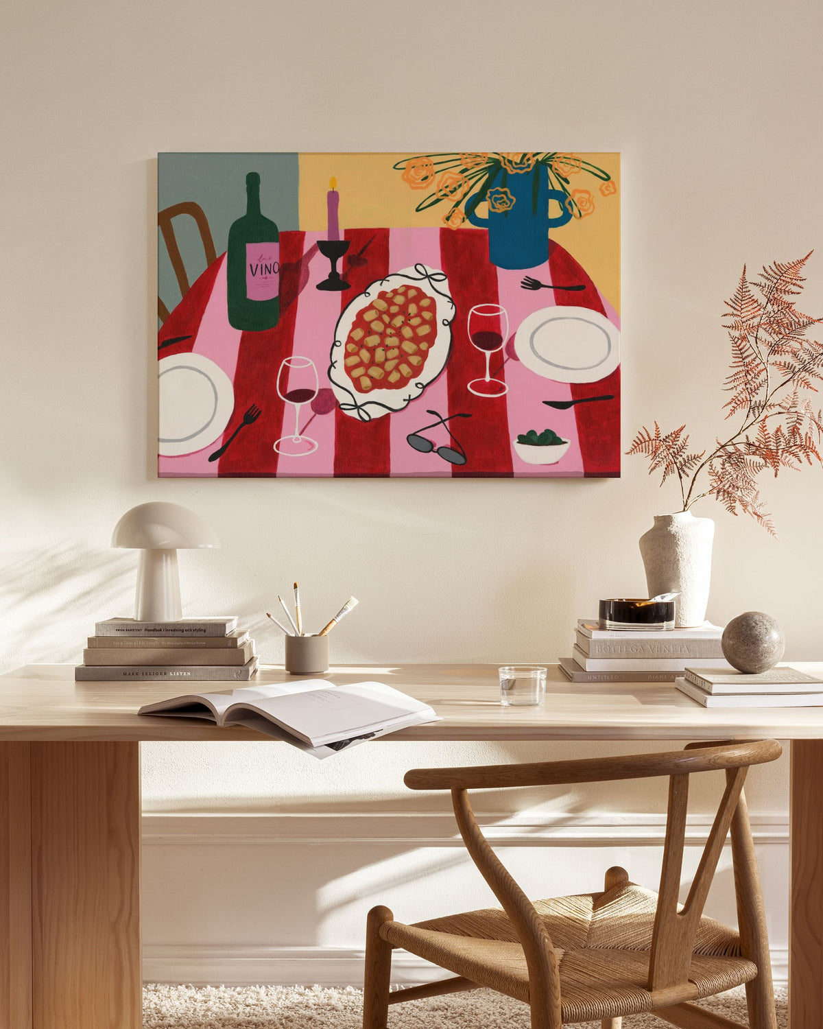 Girl Dinner Canvas print