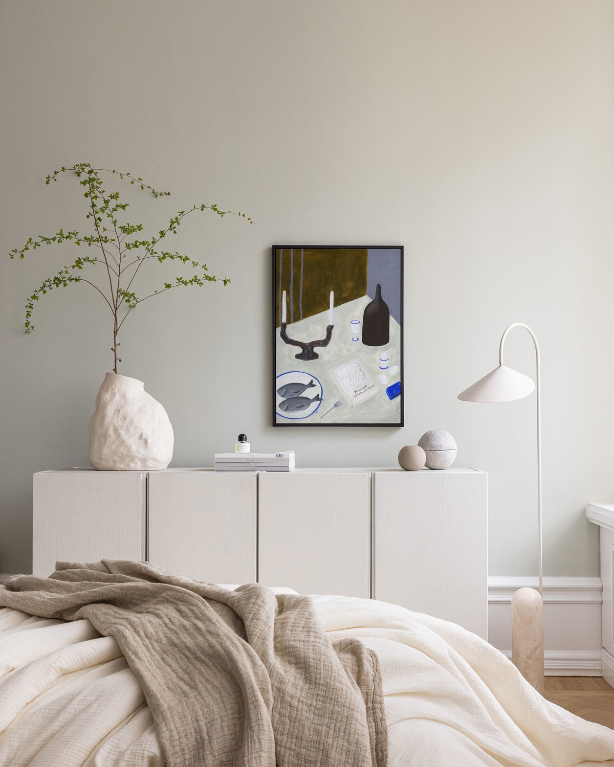 Isabelle Vandeplassche - Still Life with Fish  Canvas print